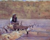 温斯洛 荷默 : Man in a Punt Fishing